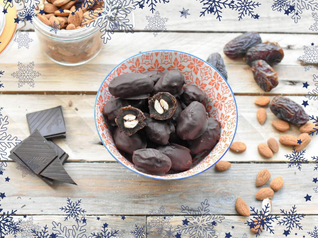Almonds & Dates with Chocolate