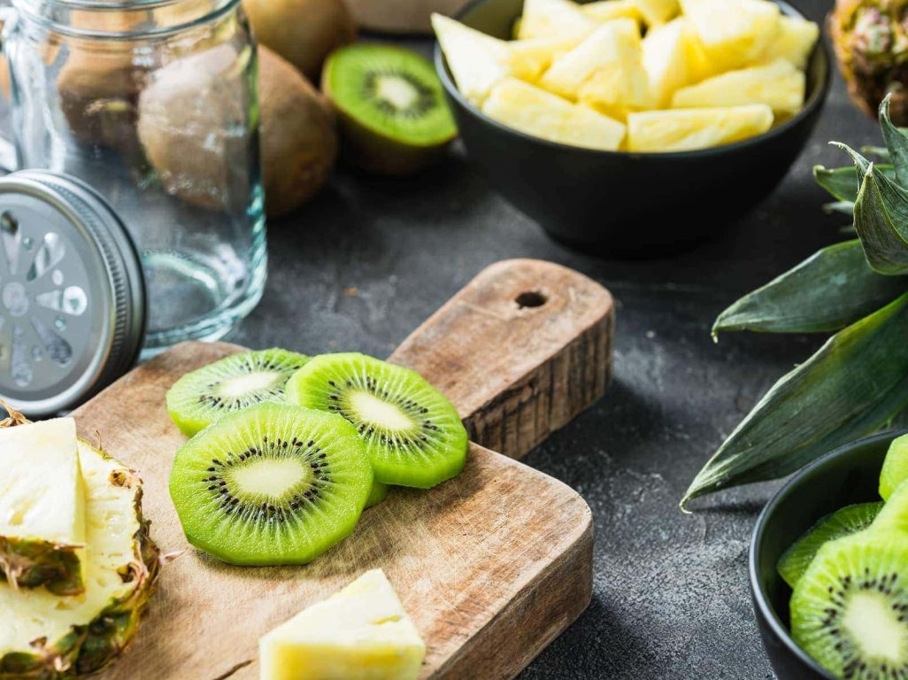 Antioxidant Kiwi Avocado Pineapple Smoothie