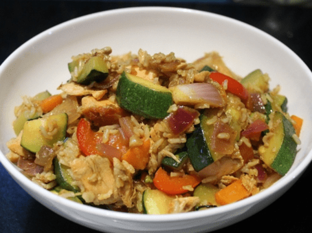 Japanese inspired salmon rice