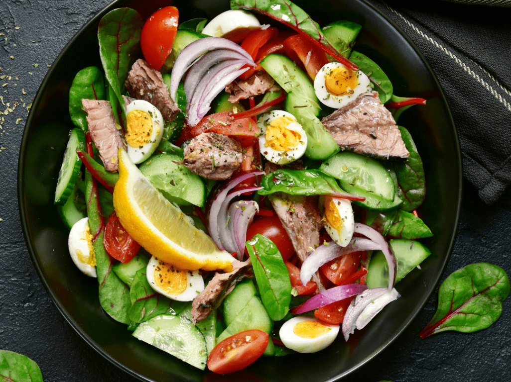 Mackerel Salad with Egg