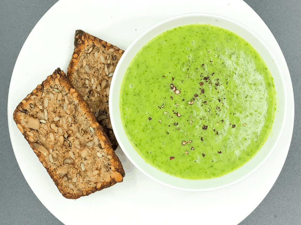 Watercress Soup with Seed Bread